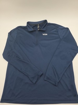 Adidas 1/4 Zip Longsleeve Sweatshirt Mens L Visa Blue.#44273 | eBay