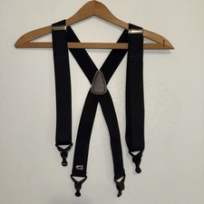 Hold Up Suspenders Men Ski 1 1/2" USA Made Black Composite Plastic