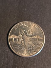 Coin Quarter USA Rhode Island