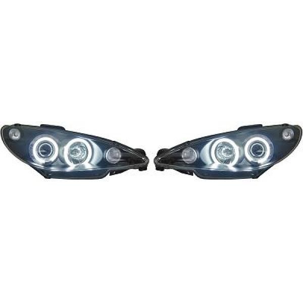 Scheinwerfersatz Passend FüR 206 Baujahr 98-02 H1+H1 FüR Lwr-image