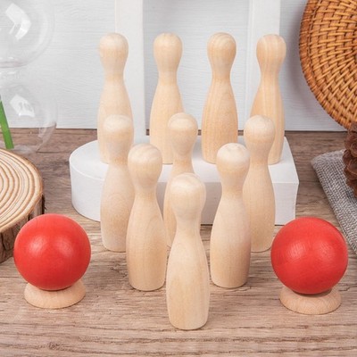 Outdoor Holz Bowling Set Kegeln Spielzeug frühe Entwicklung für Kinder Garten