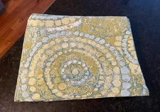 Crate & and Barrel MOSAIC - Full/Queen Duvet ~Aqua ~Green ~100% Cotton~VGUC