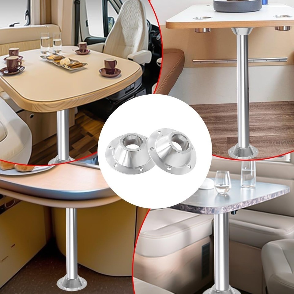 2 Pack RV Boat Table Base Mount Aluminum RV Table Base Mount with ...