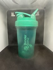 BLENDER BOTTLE Green Classic Bottle 20oz Cups Whisk Ball Shaker Emerald