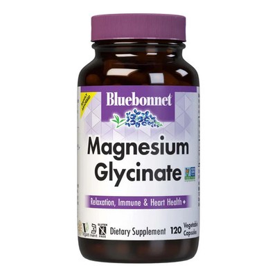 Bluebonnet Magnesium Glycinate 400 mg 120 vegetable capsules