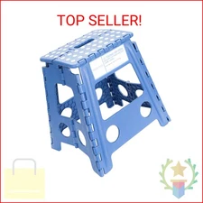 Essentials 21048 15-Inch Folding Step Stool, Wide Folding Step Stool, Plastic St