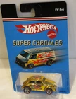 HOT WHEELS TARGET ONLY SUPER CHROMES REDLINE GOLD VW BEETLE BUG w/ FLAMES ~MINT~