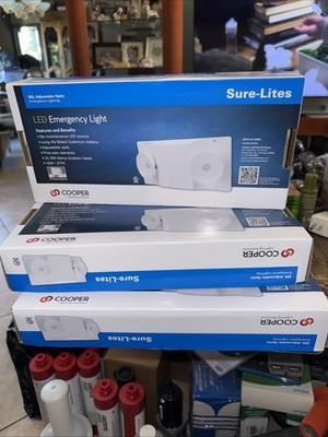 LOT OF 3  Genuine Cooper Lighting Emergency LED Light Dual Head PK505004EN SL 17