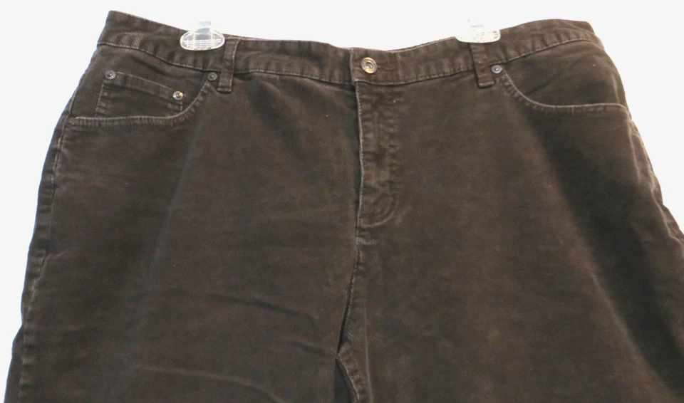 St. John's Bay Corduroy Pants Womens 18W Brown Secretly Slender Straight Leg - Image 4 of 4