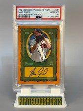Max Fried 2024 Brooklyn Collection #MF Autographs Orange /25 PSA 10 Gem Yankees