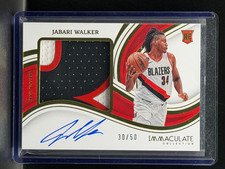 Jabari Walker 2022-23 Immaculate Collection Rookie Patch Auto RC #'d /50 RPA