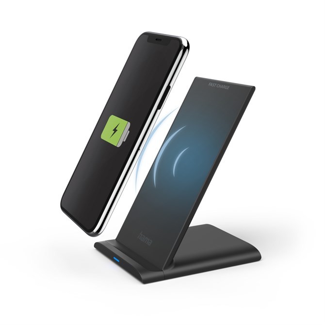 Hama QI-FC10S Smartphone Black USB Wireless Charging Fast Charging Indoor