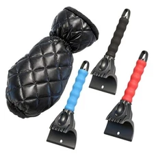 Ice Scraper with Glove for Car Windshield 3 Pcs Ice Scraper and 1 Pcs Snow 