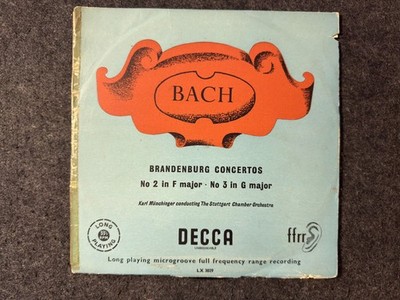 Bach   Brandenburg Concertos No 2 In F Major No 3 In G Major 10'' LX 3029 Vinyl