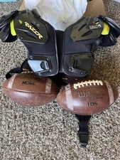 Gear Pro Tec RZ7 Razor Football Shoulder Pads Black Size: XL 19"-20"