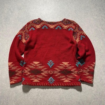 Vintage Polo Country Ralph Lauren Hand Knit Chief Horse Sweater M