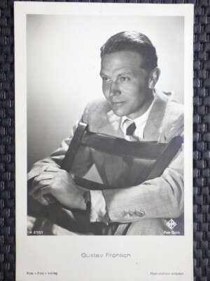Autogrammkarte Schauspieler Regisseur Gustav Fröhlich  / vor 1945 UFA