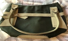 jack gomme paris small fabric/ leather shoulder bag/ purse-EUC