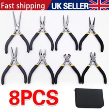 8pcs Mini Precision Crv Pliers Set Plus Case Crafts Jewellery Making Electronics
