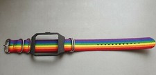 Sony SmartWatch 3 SWR50  Black GALAXY Adaptor  & Rainbow Nato Style Strap