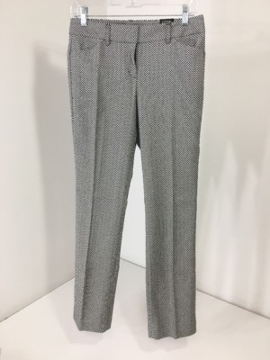 EXPRESS WOMEN'S EDITOR BARELY BOOT HERRINGBONE PANTS BLACK/WHITE SIZE 2R NEW $80