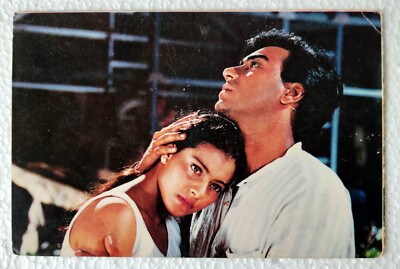 Bollywood Schauspieler Paar Ajay Devgan Kajol Devgan alte Original Postkarte ...