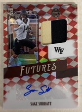2021 Legacy SAGE SURRATT RC Auto Jersey 17/100 Futures