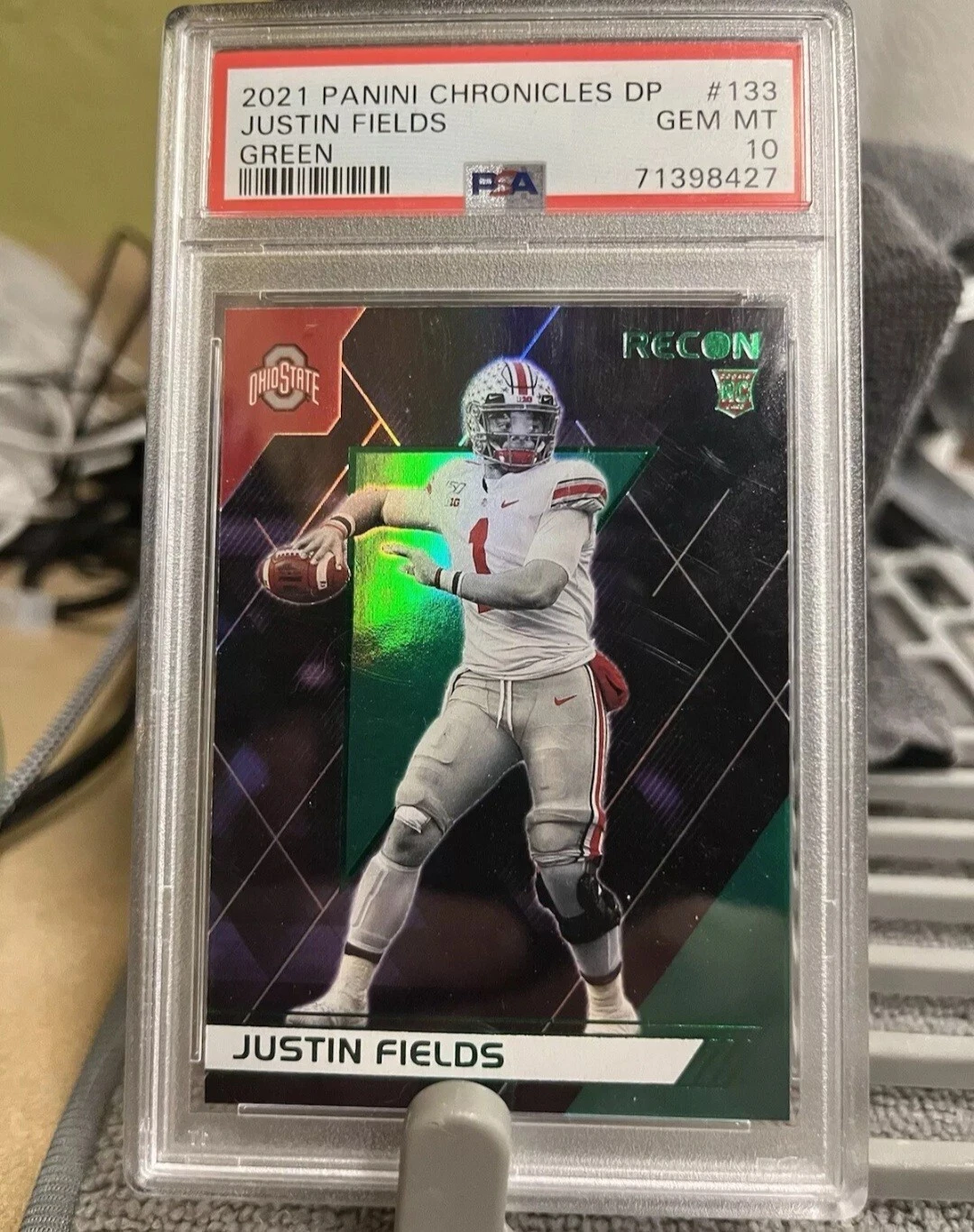 Justin Fields Panini Chronicles Draft Picks #133 Green