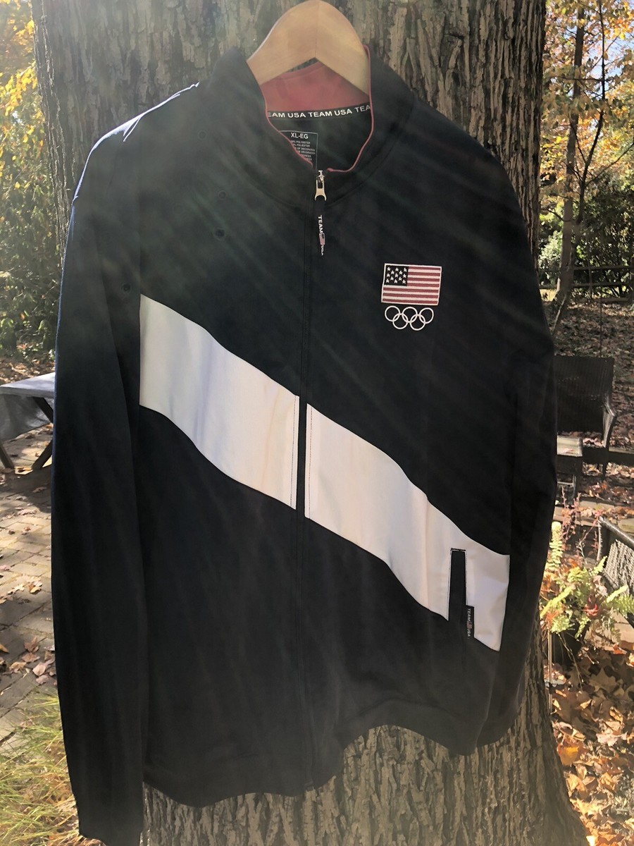 TEAM USA Team Apparel Olympics Red/White/Blue Polyester Zip TRACK