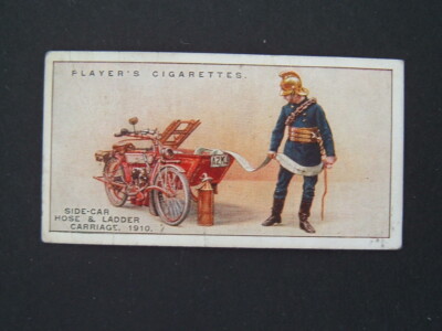 Player's Fire Fighting Appliances (1930) - #35 Motor Side Car Schlauch & Leiter 1910