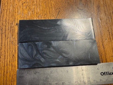 Pair of Black Carbon Fiber Copper Powder Black Resin Knife Handle Blank Scale