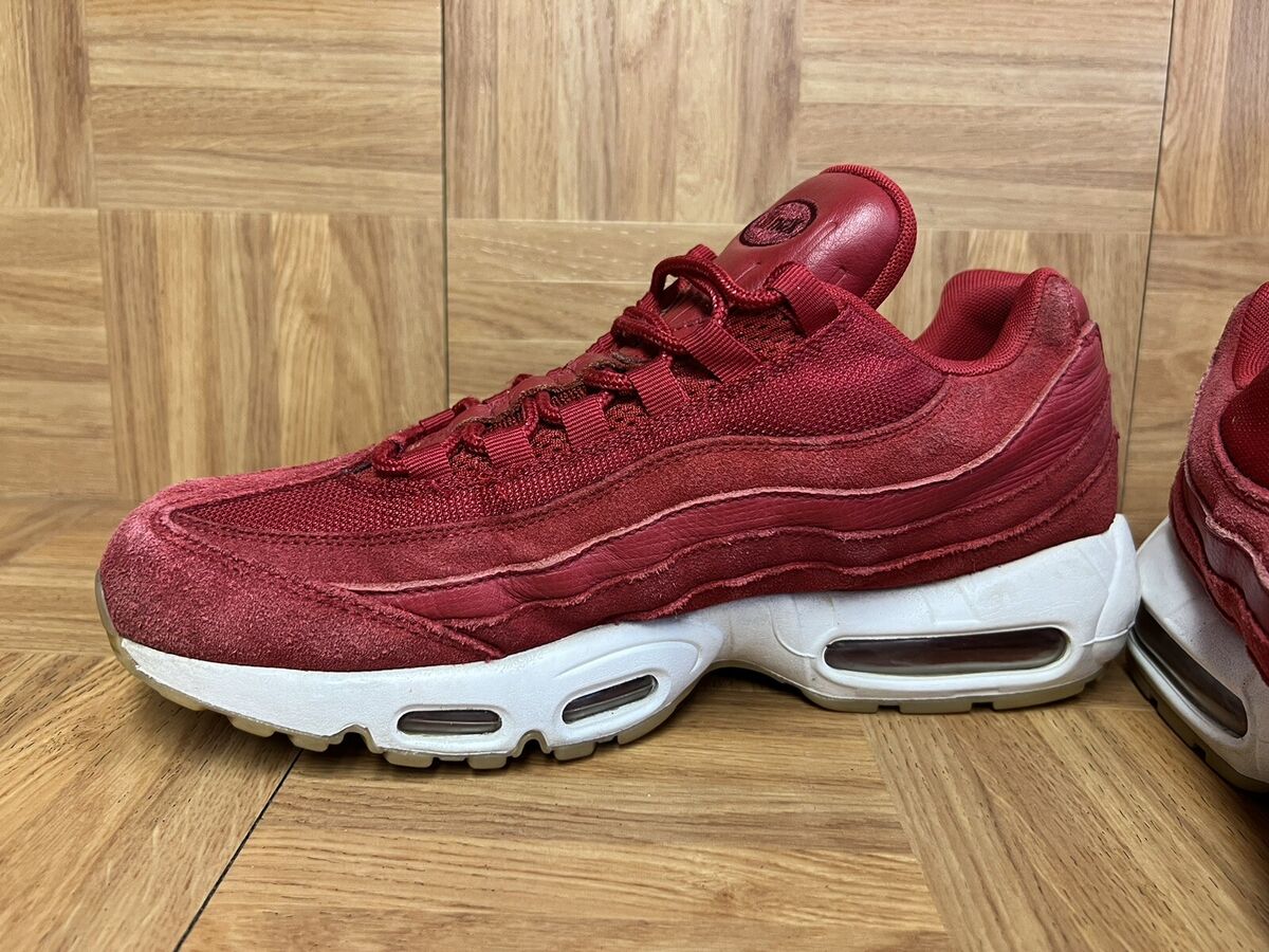RARE🔥 Sz 10.5 - Nike Air Max 95 Premium Gym Red GUM Shoes RARE🔥 Sz 10.5 - Nike Air Max 95 Premium Gym Red GUM Shoes