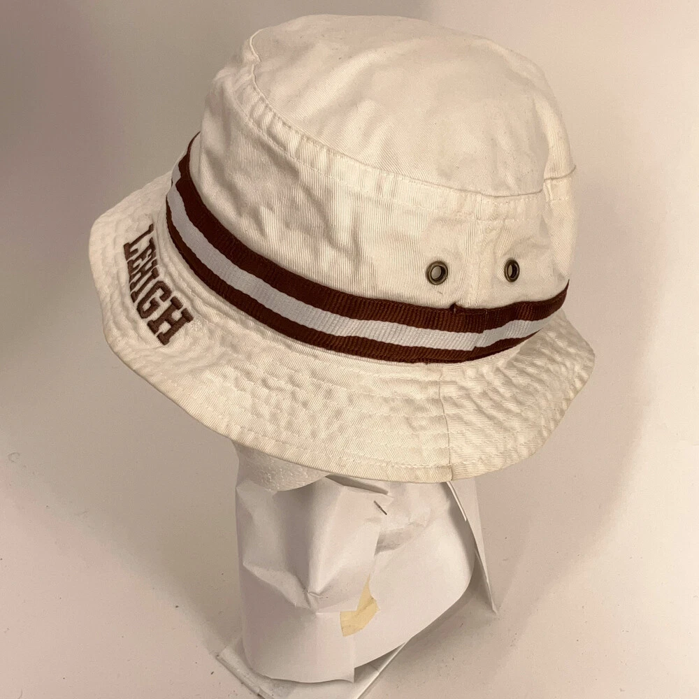 Lehigh bucket sun hat brown white stripe Legacy quality size S/M