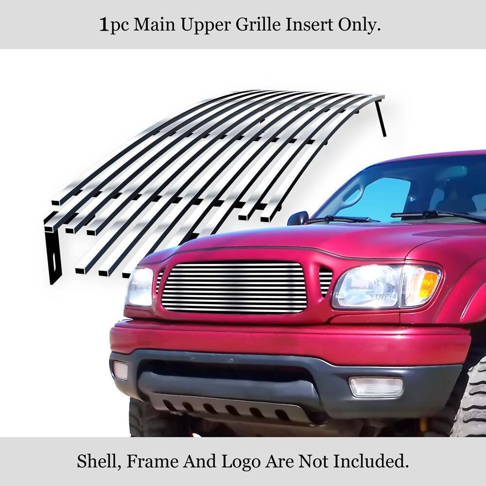 2001-2004 Toyota Tacoma Main Upper Stainless Steel Chrome Billet Grille Insert Upgrade Fitment
