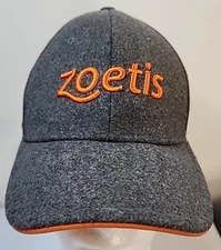 Zoetis Grey/Orange Fabric Med Supply Pac-Inc One Size Fits Most Baseball Cap/Hat