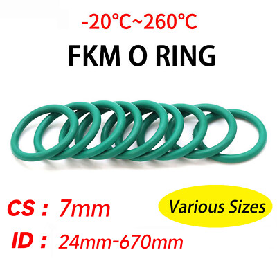 7mm Schnurstärke O Ring FKM Dichtring O Ring Nullring 24mm-670mm