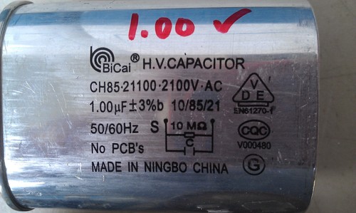 8II14 SET OF 3 ASSORTED CAPACITORS: 2100V/1.00/1.00MF, 2100V/1.05/1.06MF, GC - Picture 2 of 6