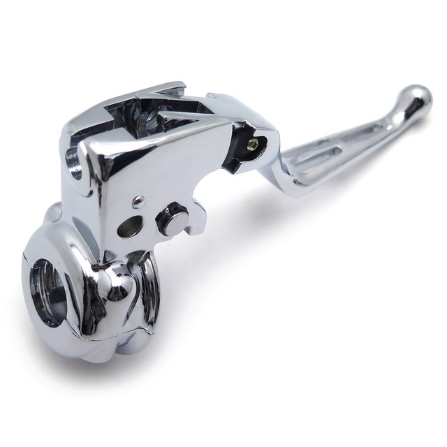 Chrome Clutch Lever w/ Mount Bracket For Harley Dyna Touring Softail