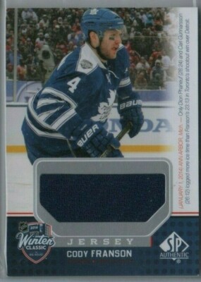 CODY FRANSON 14-15 Upper Deck SP Game Used Winter Classic Jersey 