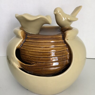 Valerie Parr Hill Bird Fountain Ceramic Illuminated QVC Tested Working Electric