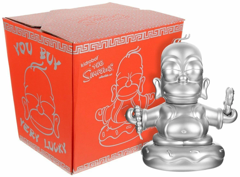KIDROBOT LOS SIMPSON HOMER 7” EDICIÓN PLATEADA BUDA ***SELLADO** LTD Foto 2 de 4