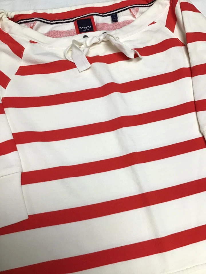 Top Pullover SPERRY Top-Sider Cuello Barco Rojo Rayas Mediano Náutico M Foto 2 de 4