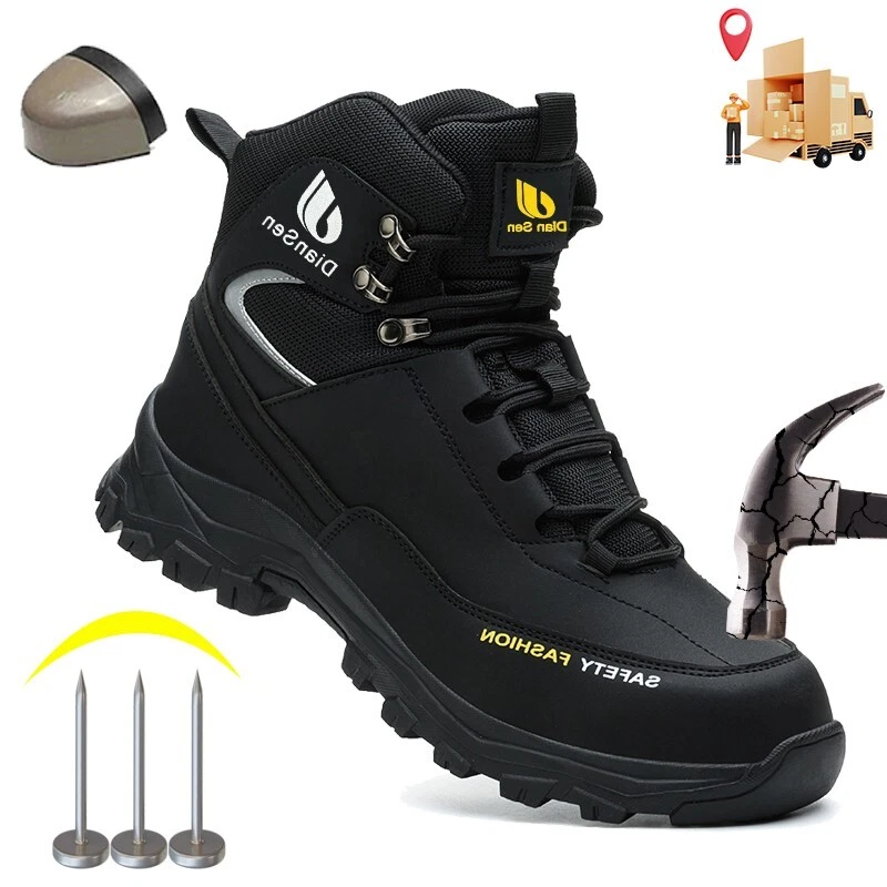 Men work life waterproof shoes advanced non-slip traction steel toe safety shoes