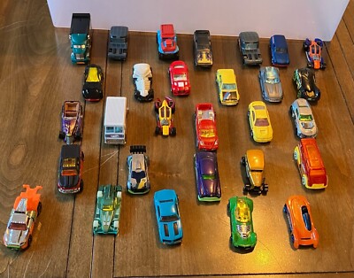 Hot Wheels. Many different types of cars. Many different colors.