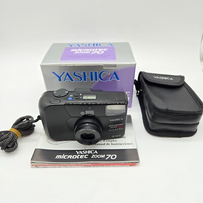 Yashica Microtec Zoom 70 Kyocera 35mm Film Point Camera for Parts or Repair