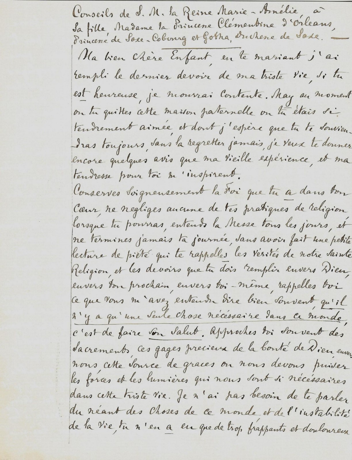 Reine MARIEAMELIE de BOURBON autographe / BELLE PIECE ! eBay