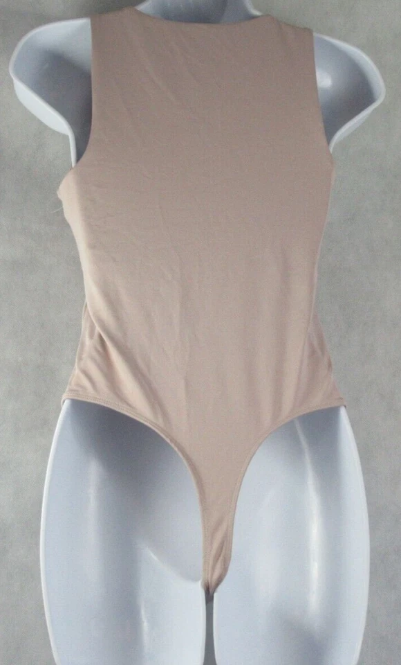Body de mujer Alfani cuello alto tanga, gris rosa, XL Foto 2 de 2