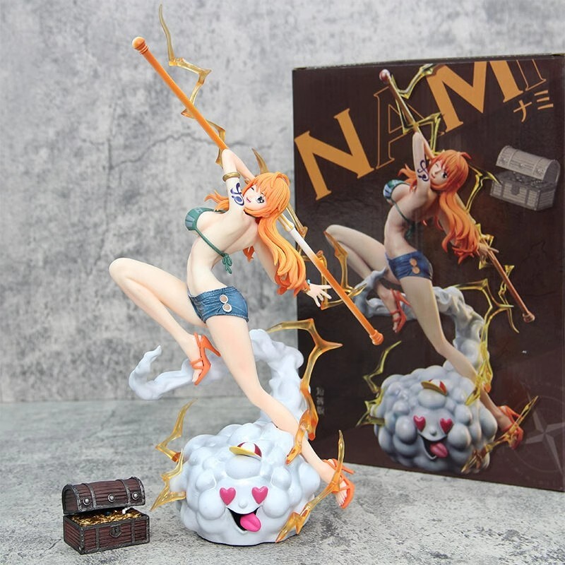 Figurine Nami One Piece grande statue manga de 29cm pour décoration de bureau