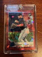 2019 Panini Donruss Optic Michael Chavis Rated Rookie #81 Red Cracked Ice /7 RC