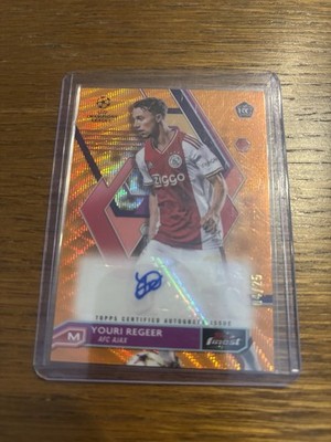Ajax Amsterdam Youri Regeer Numbered 04/25 Rookie Auto Topps Finest UCL No Lot